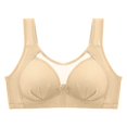 thumbnail image 1 of Fsqjgq Womens Underwear Sports Bras for Women Large Bust Silicone Bra Front Closure Bras Comfort No Underwire Seamless Bra Plus Size Wireless Bra Nipple Covers Underwire T-Shirt Bras Bustiers, 1 of 5