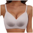 thumbnail image 1 of Fsqjgq Womens Underwear Sticky Bras for Women Front Closure Bras for Women No Underwire Seamless Bralettes Wireless Bra Soft Everyday T Shirt Bras Push Up Bras Convertible T-Shirt Bras Corsets, 1 of 3