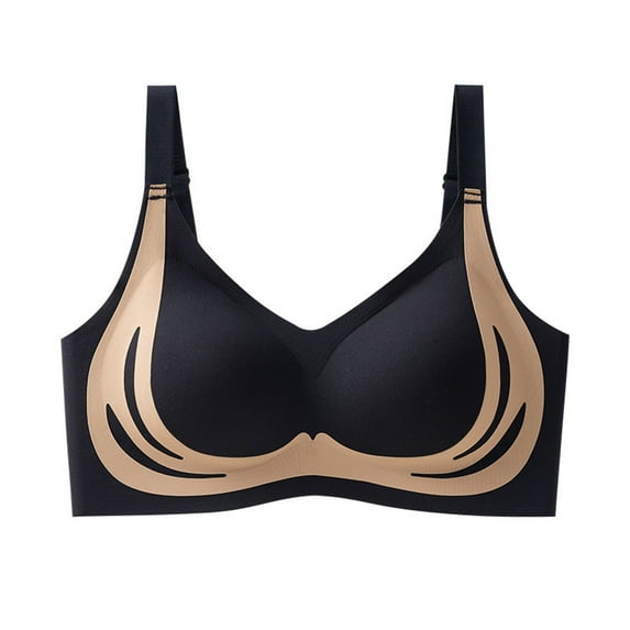 Fsqjgq Womens Underwear Sticky Bras for Women Gym Bras for Women Workout Wireless Bra Seamless Smooth Wirefree T Shirt Bra Push Up Bras Bustiers Lingerie Convertible Strapless Bras Corsets