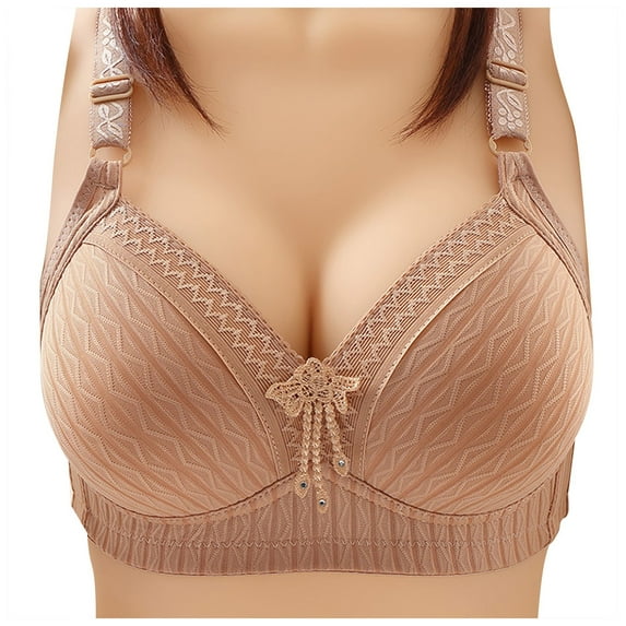 Fsqjgq Womens Underwear Strapless Bras for Women Workout Sports Bras for Women No Underwire Seamless Bralettes Wireless Bra Soft Everyday T Shirt Bras Push Up Bras Back-Smoothing Longline Bra