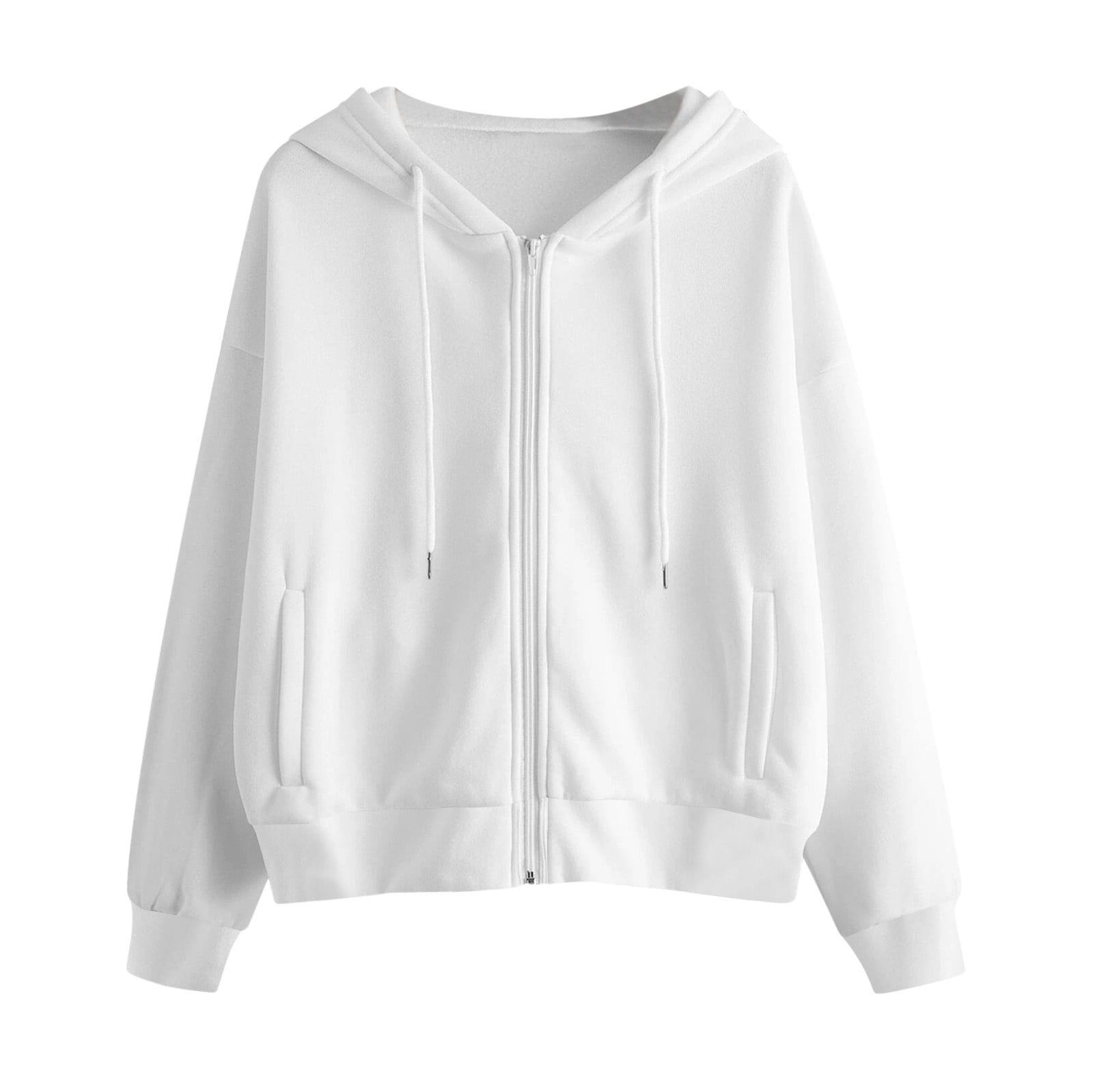 Fsqjgq Full Zip up Hoodies Oversized Sweatshirt for Women