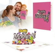 Fsthmty 2024 New Lily Mother's Day Greeting Card 3D Creative Paper Carving Handmade Gift For Mother