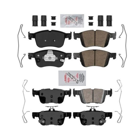 Ft & Rr AmeriPro Premium Ceramic Disc Brake Pads For Ford Bronco Sport 21-2023