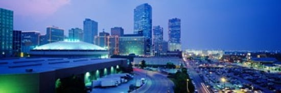 Ft Worth Texas USA Canvas Art - Panoramic Images (36 x 12)