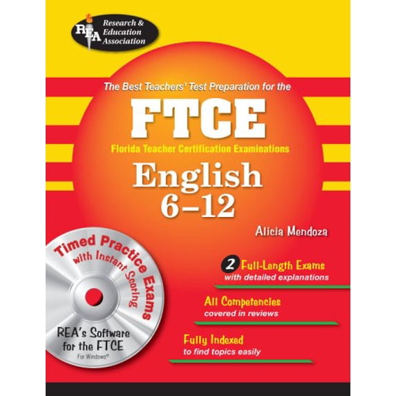 Pre-Owned FTCE English 6-12 w/CD-ROM (FTCE Teacher Certification Test Prep) (Paperback) 0738604585 9780738604589