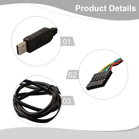 Ftdi Ft232Rl Module Ft232R Usb Cable Usb 2.0 Full Speed 6-Way Sil Connector Smile Home