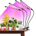 thumbnail image 1 of Fixdono Grow Lights for Indoor Plants, Four Head 80 LED Grow Light with Full Spectrum, Adjustable Gooseneck, Auto on off Timing 4 8 12Hrs, 1 of 8