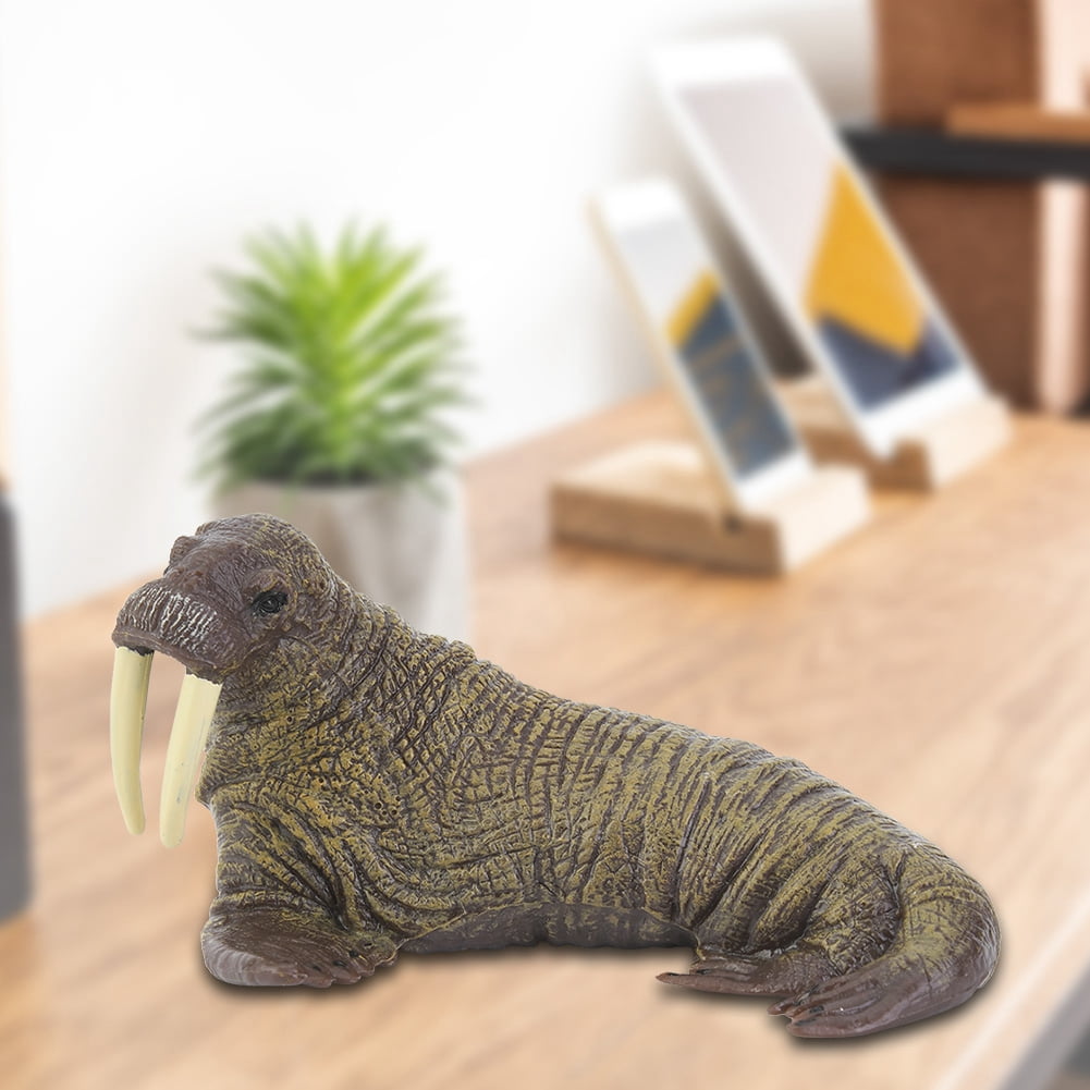 Ftory Miniature Walrus Elephant Seal Figurine Animal Model Home Decor Kid Children Educational Toys, Educational Toy Figurine, Walrus Figurine