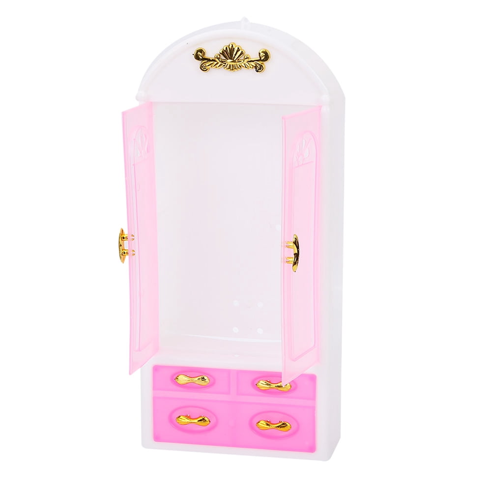 Ftory Plastic Wardrobe Storage Cabinet Closet For Dolls Furniture Dollhouse Accessory,Wardrobe, Dollhouse Wardrobe