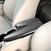 Ftrimoun 2PCS Auto Center Armrest Box Panel Cover ABS Carbon Fiber Cap For Mercedes- Benz- C W204 E W212 GLK X204 Interior Accessories