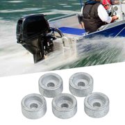Ftrimoun 5-Pack Marine Round Zinc Anode Block Corrosion Resistant for Suzuki 9.9-300HP 4-Stroke Outboard Replacement OEM 55321-87J01 55321-87J00