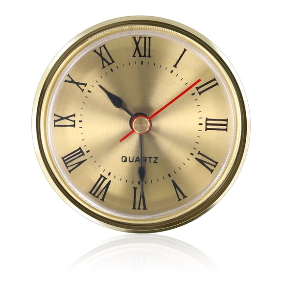 Ftrimoun 65MM Quartz Clock Insert Movement Replacement, Retro Roman Numerals Clock Face, Simple Handicraft Clock Accessories for DIY Wall Desk Clock
