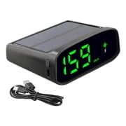 Ftrimoun Black Solar GPS Head-Up Display, Universal Car HUD Digital Speedometer with Compass and Auto Brightness Light Sensor