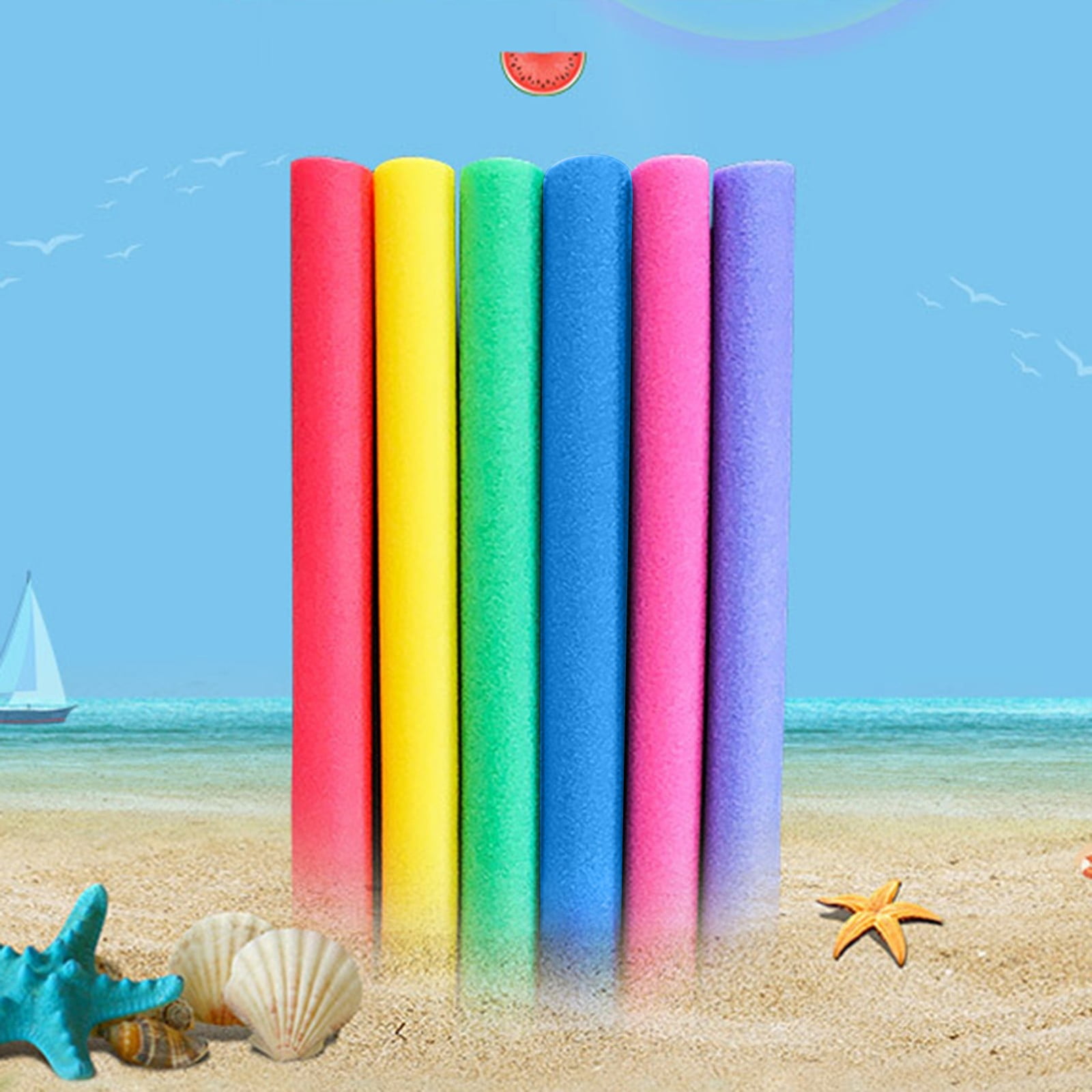 Ftwujt Pool Noodles, Pool Tube, Pool Noodle, Pool Tubes, Pool Noodles Foam, Adult And Children's Hollow Foam Sponge Buoyancy Bar Atmosphere Swimming Props, Yellow, 60in