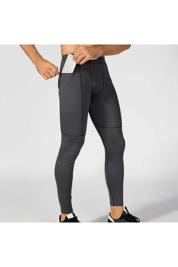 Compression Pants for Mens Sports Tights Leggings High Wicking Base Layer Quick Dry Gym Running Tights Ultra-Warm Thermal Underwear for Workout Running