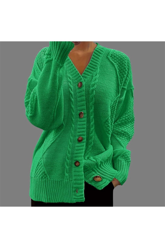 Jackets for Women Casual Buttons Solid Color Long Sleeved Jumper with Pockets Fashion Lapel Loose Fitting Jacket Daily Comfortable Going Out Outwear Coats