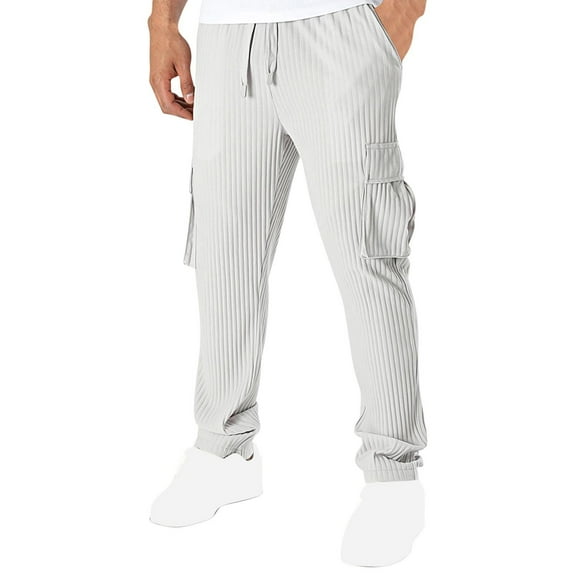 Ftwytp Joggers Trousers for Men Cargo Pants Work Wear Trouser Loose Sports Sweatpants Casual Multi Pockets Jogging Tracksuit Bottoms Drawstring Outdoor Pant