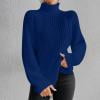 Ftwytp Jumpers High Neck Tops for Women Plus Size Knitted Sweater Long Sleeve Athletic Jumper Pullove Neck Casual Plain Oversized Comfy Soft Pullovers