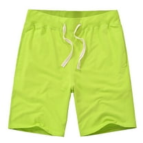 Ftwytp Men's 100% Cotton Loose Fit Sports Shorts, Drawstring Waist, 5-Point Length Casual Shorts, Comfortable and Breathable for Summer