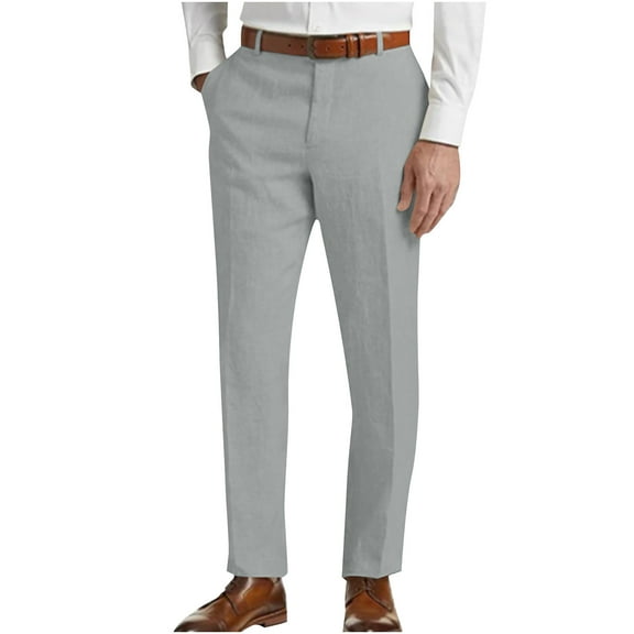 Ftwytp Men's Slim-Fit Stretch Trouser, Casual Stretch Chino Trouser Casual Formal Work Pants Comfort Outdoor Pants Chino Trousers with Pockets