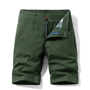 Ftwytp Men's Sweat Pants Shorts Zipper Color Tooling Male Outdoor Solid Multi Pocket Casual Buckle Shorts