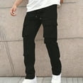 thumbnail image 1 of Ftwytp Mens Cargo Outdoor Trousers Casual Jogger Work Pants Regular Fit Drawstring Elastic Waist Sweatpants Sports Bottoms with Pockets, 1 of 7