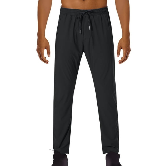 Ftwytp Mens Casual Joggers Pants Elastic Waist Drawstring Quick Dry Hiking Pants Outdoor Track Sweatpants with Pockets