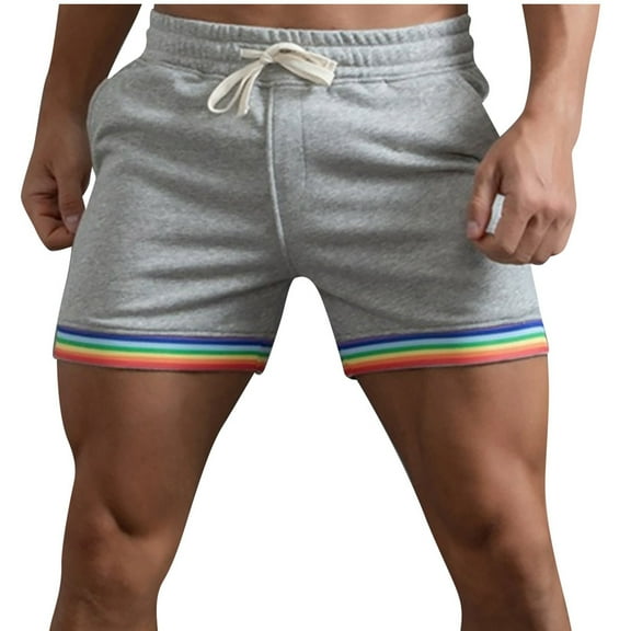 Ftwytp Mens Casual Shorts Waffle Elastic Waist Drawstring Workout Running Jogging Shorts with 2 Pockets