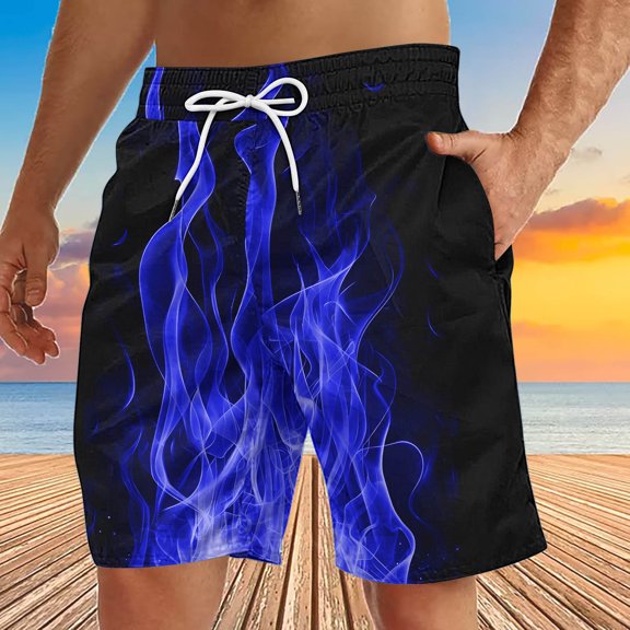 Ftwytp Mens Graphic Shorts Casual Streetwear Cool Beach Shorts Running Workout Shorts with Pockets Men's Casual Independence Day Printed Drawstring Trouser Beach Shorts Pants With Pocket