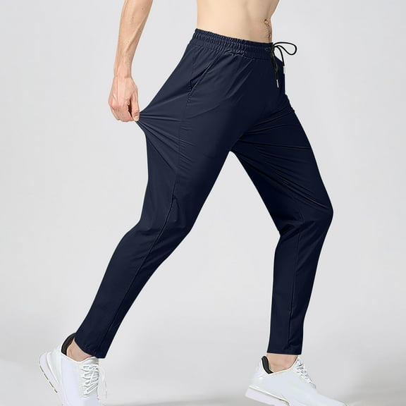 Ftwytp Mens Trousers Tracksuit Sweatpants Pants Slim Casual Jogging Straight Gym Leg with Pockets Stretch Active Workout Sports Pants Loose Fit Lightweight Joggers