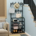 thumbnail image 1 of Ftwytp Shoe Rack and Coat Hanger, Space-Saving Organizer for Shoes and Clothes, Versatile Storage Stand for Entryway, 1 of 6