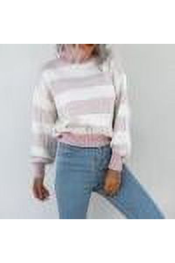 Turtle Neck Jumpers for Womens Turtleneck Stripe Print Sweaters Cable Knit Long Sleeve Tops Tunic Chunky Jumper Ribbed Knit Winter Fall Pullover