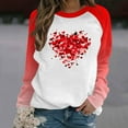 thumbnail image 1 of Ftwytp Valentine's Day Women's Sweatshirt Crew Neck Print Long Sleeve Casual Tops Comfy Sweatshirts New Long Sleeved Sweatshirt Pullover Sweatshirts, 1 of 5