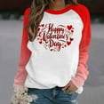 thumbnail image 1 of Ftwytp Valentine's Day Women's Sweatshirt Crew Neck Print Long Sleeve Casual Tops Comfy Sweatshirts New Long Sleeved Sweatshirt Pullover Sweatshirts, 1 of 5
