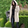 thumbnail image 1 of Ftwytp Women Coats Winter Sale Plus Size Ladies Long Sleeve Pure Color Loose Long Sweater Cardigan Hooded Outwear 2024 Casual Overcoats Cardigans Jacket Coats Outerwear, 1 of 7