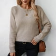 thumbnail image 1 of Ftwytp Women's Oversized Sweater Crewneck Long Sleeve Soft Fuzzy Knit Pullover Sweaters Loose Solid Color Fall Chunky Warm Pullover Sweaters, 1 of 6