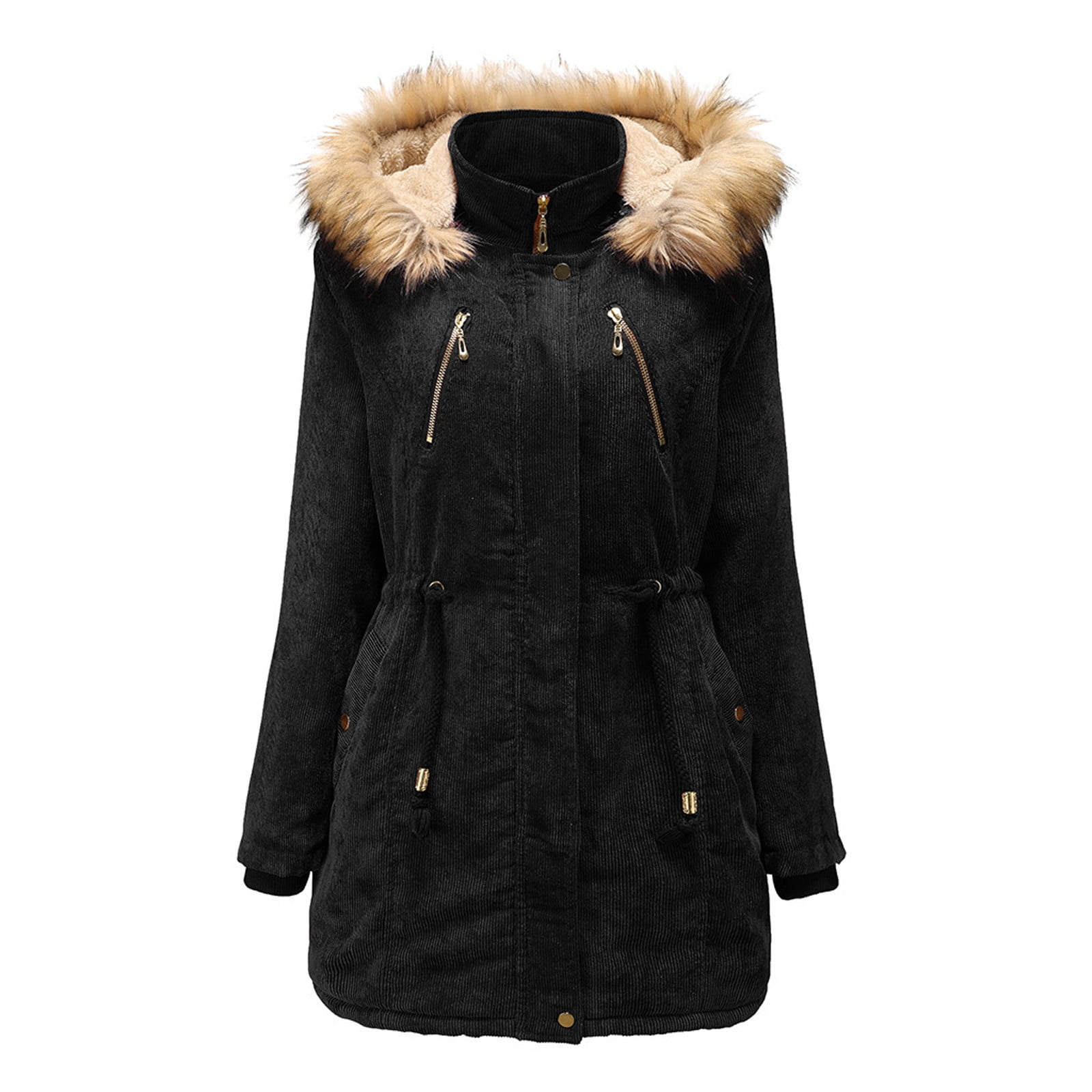 Women Outdoor Windbreaker Waterproof Jacket Fleece Lined