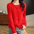 thumbnail image 1 of Ftwytp Womens Cardigan Short Chunky Cardigans Long Sleeve Jumpers Open Front Ribbed Knit Lightweight Outerwear for Winter Spring, 1 of 9