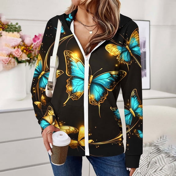 Ftwytp Womens Long Hoodies Zip Up Plain Hoodie Long Sleeves Fleece Longline Hoodie Sweatshirts Casual Loose Hooded Coat Zipper Plus Size Tops Pullover Jacket with Pockets