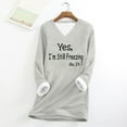 thumbnail image 1 of Ftwytp Womens Plus Size Sweatshirts Fall Winter Long Sleeve V Neck Pullover Blouses Letter Print Fleece Thicken Hoodless Warm Tops Shirt Fashion Blouse Causal Pullover Long Sleeve Tops Gray, 1 of 3