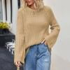 Ftwytp Womens Sweater Long Sleeve Jumper Vintage Jumper Sweater Knit Jacquard Round Neck Pullover Sweater Casual Loose Sweater 2024 Trendy Clothes