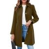thumbnail image 1 of Ftwytp Womens Winter Coats Fashionable Solid Color Jacket Long Sleeve Pea Coat Trench Coat Elegant Lapels Woolen Jackets with Pockets Solid Casual Loose Cardigans, 1 of 1