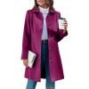 thumbnail image 1 of Ftwytp Womens Winter Coats Fashionable Solid Color Jacket Long Sleeve Pea Coat Trench Coat Elegant Lapels Woolen Jackets with Pockets Solid Casual Loose Cardigans, 1 of 9