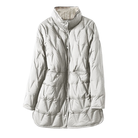 Ftwytp Womens Winter Thermolite Long Puffer Coat, Ladies Lightweight Quilted Parka Windproof Waterproof Warm Insulated Jacket with Hood