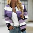 thumbnail image 1 of Ftwytp Zip Up Jacket Women Gym Fleece Sweatshirt Oversized Sports Workout Runing Baseball Coat Long Sleeve Color Blocked Casual Loose Sweater, 1 of 5