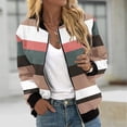 thumbnail image 1 of Ftwytp Zip Up Jacket Women Gym Fleece Sweatshirt Oversized Sports Workout Runing Baseball Coat Long Sleeve Color Blocked Casual Loose Sweater, 1 of 5