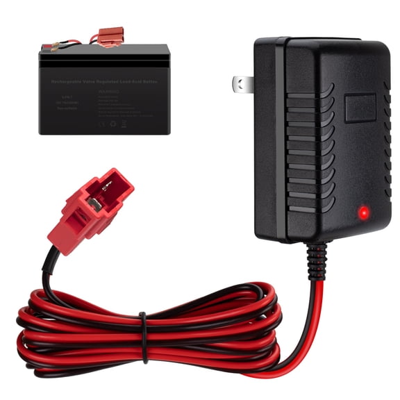 Fu1997 12V Kids Ride On Car Charger - Compatible Power Supply for Square Wheels Battery - Safe, Efficient Charging Solution for Children's Battery - Powered Cars,