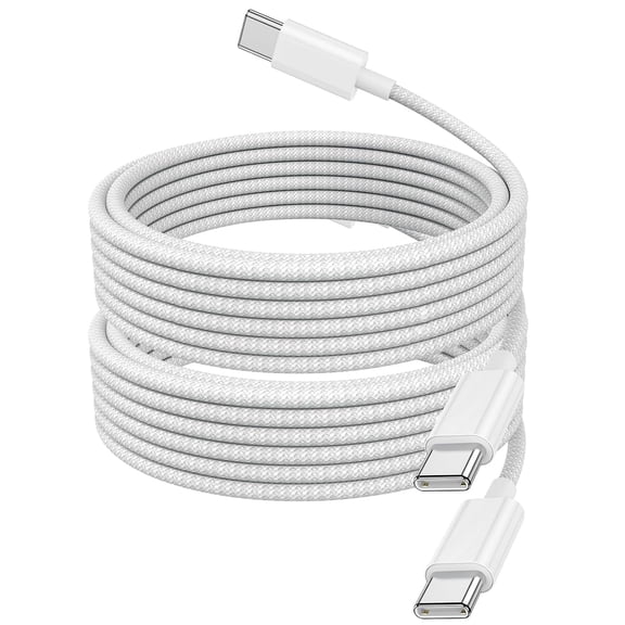 Fu1997 2Pack 1M Braided USB C to C Fast - Charging Cable - for Apple & Samsung Devices