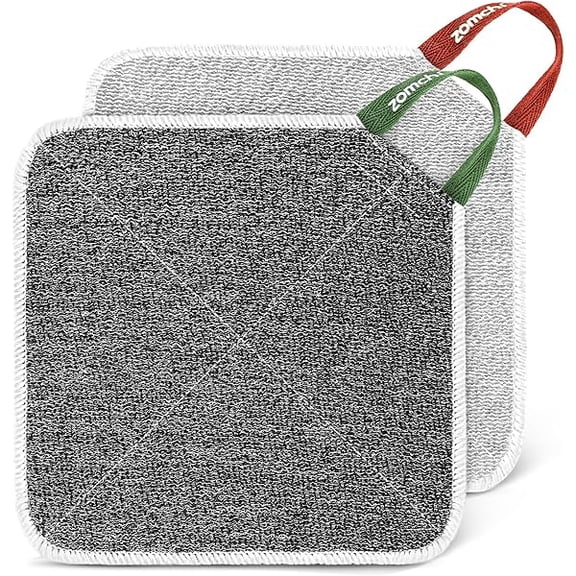 Fu997 2 Count Wash Cloths, Exfoliating Washcloth with Dual Texture for Face and Body, Exfoliating Wash Cloth for Showering (Deep and Gentle)