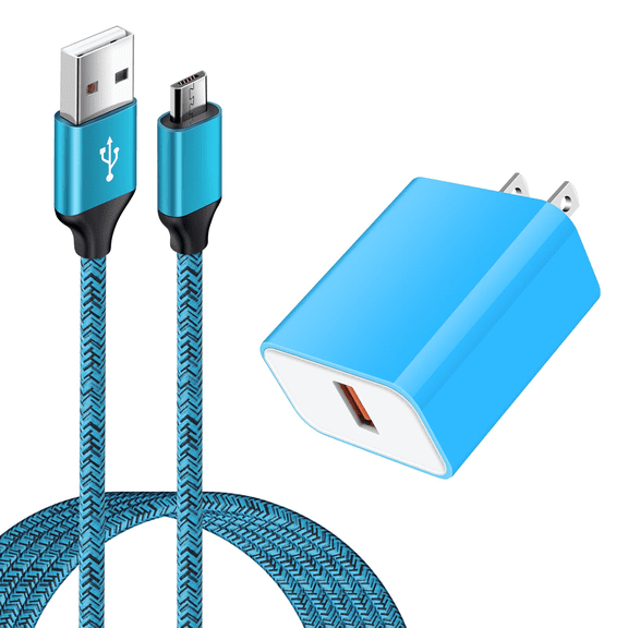 Fu997 Android Phone Fast Charger (with Micro - USB Cable) - for Compatible with LG, Samsung Galaxy J & S Series, Moto E & G Series, Tablets